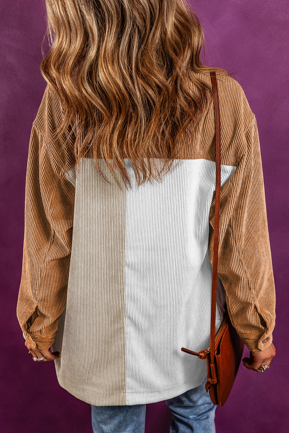Madoka | Giacca classica in velluto a coste oversize multicolore