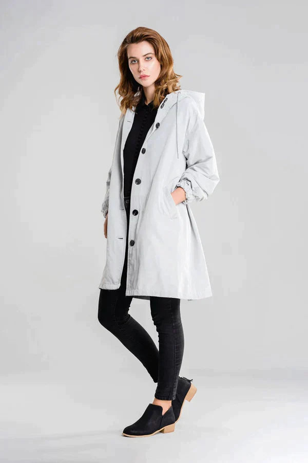 Dry | Mackintosh impermeabile con bottoni e cappuccio