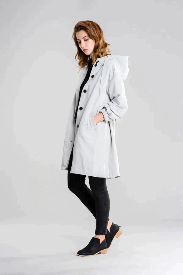 Dry | Mackintosh impermeabile con bottoni e cappuccio