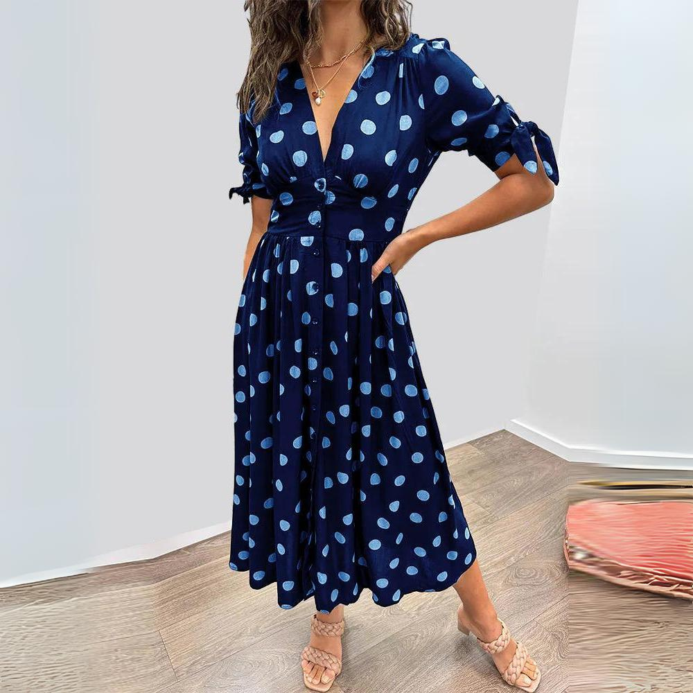 Anne - Vestito midi a pois
