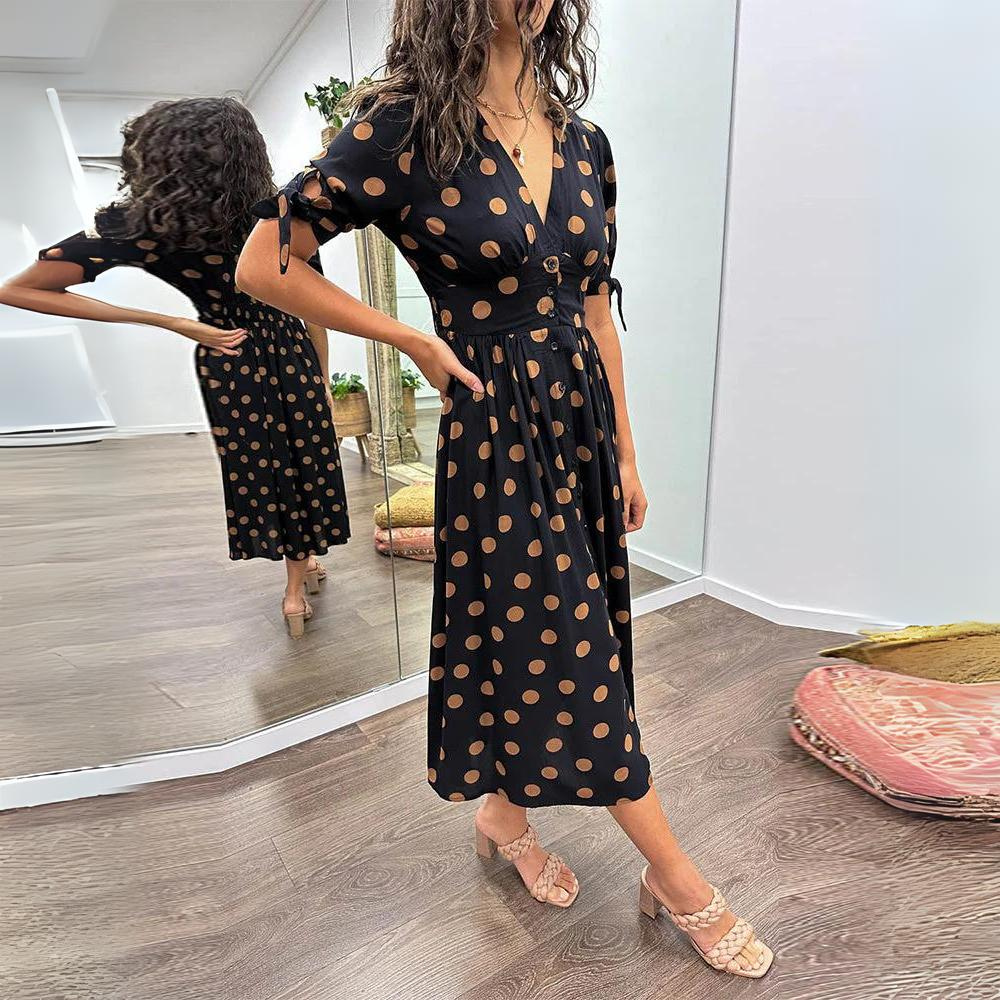 Anne - Vestito midi a pois