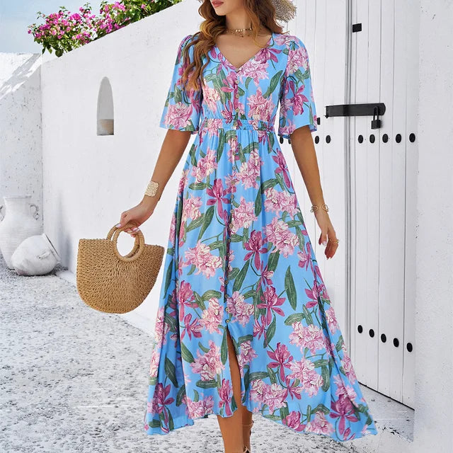 Astrid - Abito elegante con stampa floreale