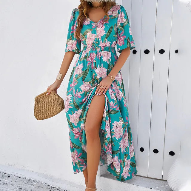 Astrid - Abito elegante con stampa floreale