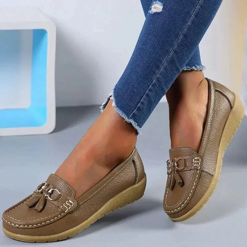 Donna Comfort Walking Flat Loafer Slip On