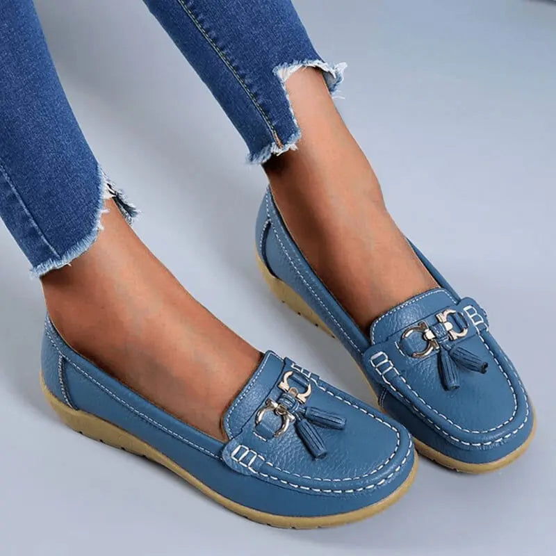 Donna Comfort Walking Flat Loafer Slip On