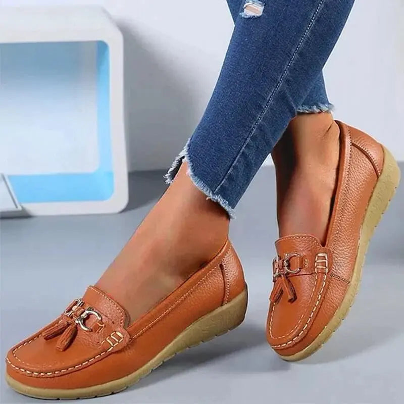 Donna Comfort Walking Flat Loafer Slip On