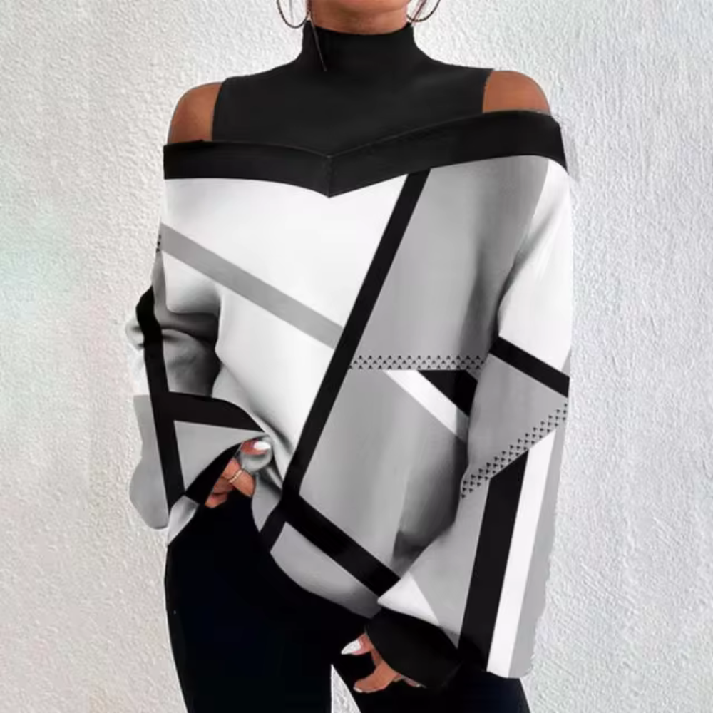 Camila - Top casual a collo alto