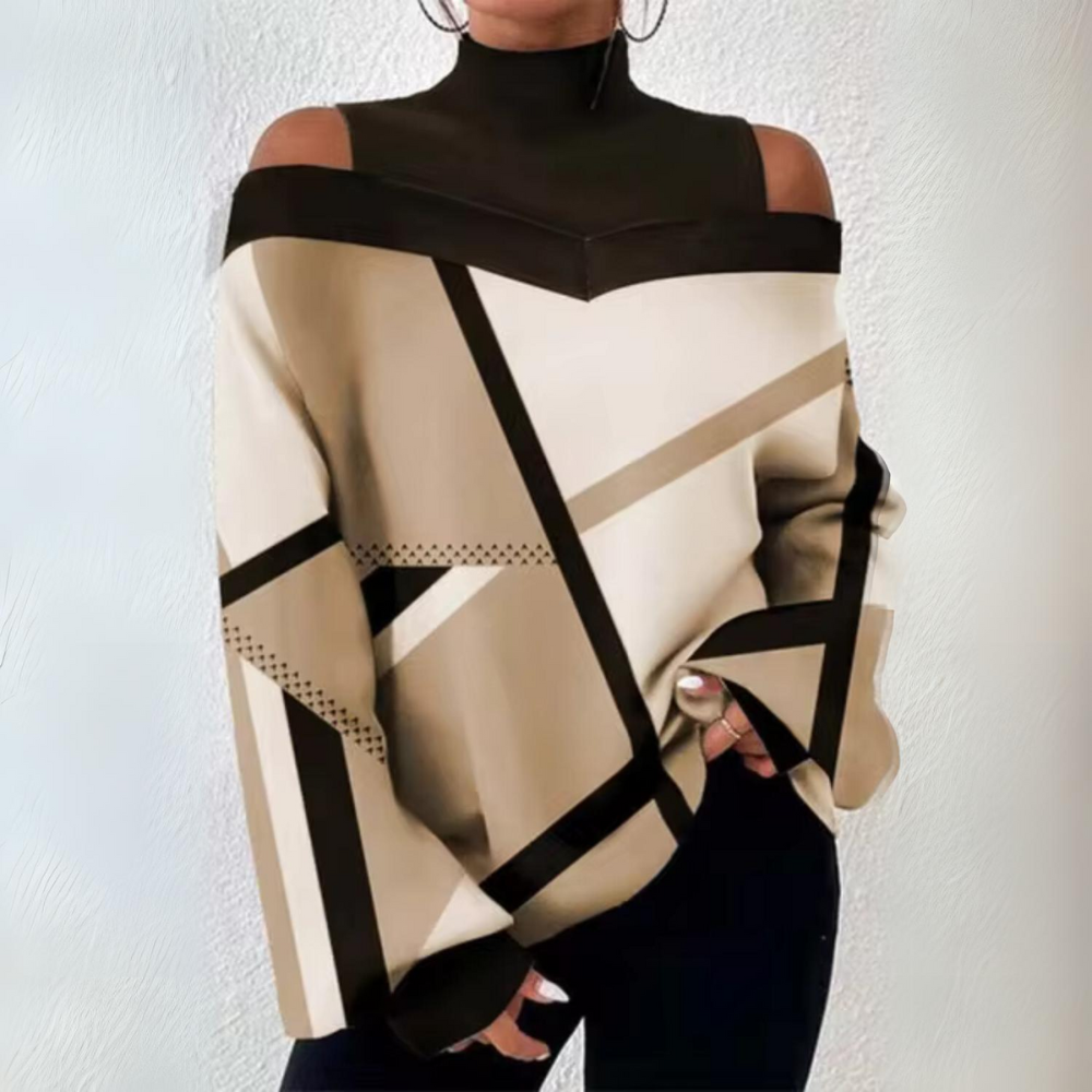Camila - Top casual a collo alto