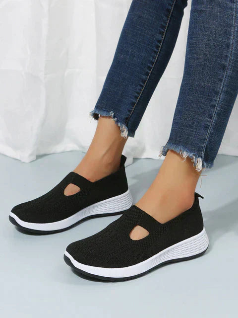 Scarpe casual in tessuto piatto Slip-On