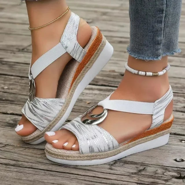 Cerise - Sandalo elegante da donna con tacco a zeppa
