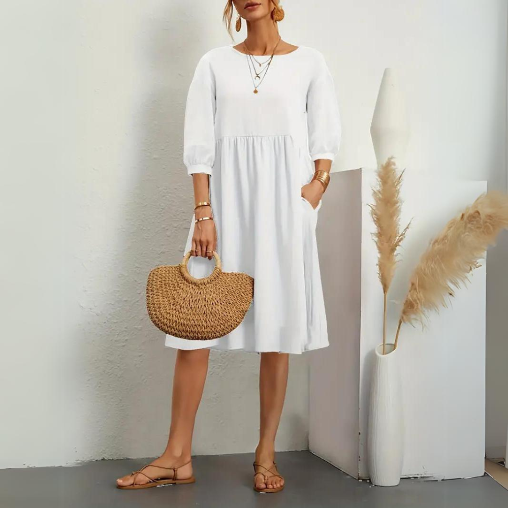 Clara - Abito elegante con maniche a lanterna
