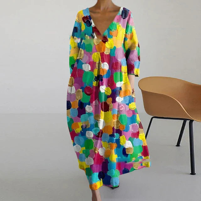 Dilou - Abito estivo elegante e colorato con stampa