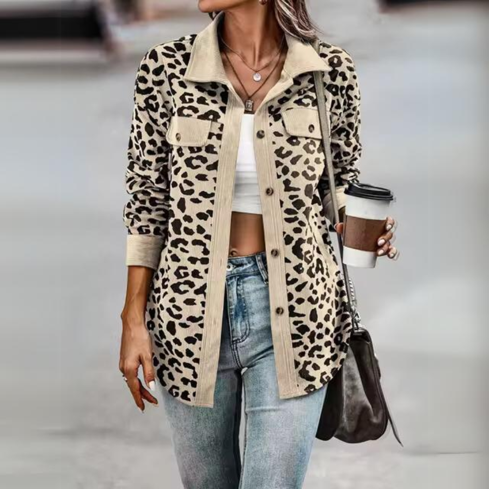 Emeline - Giacca leopardata casual