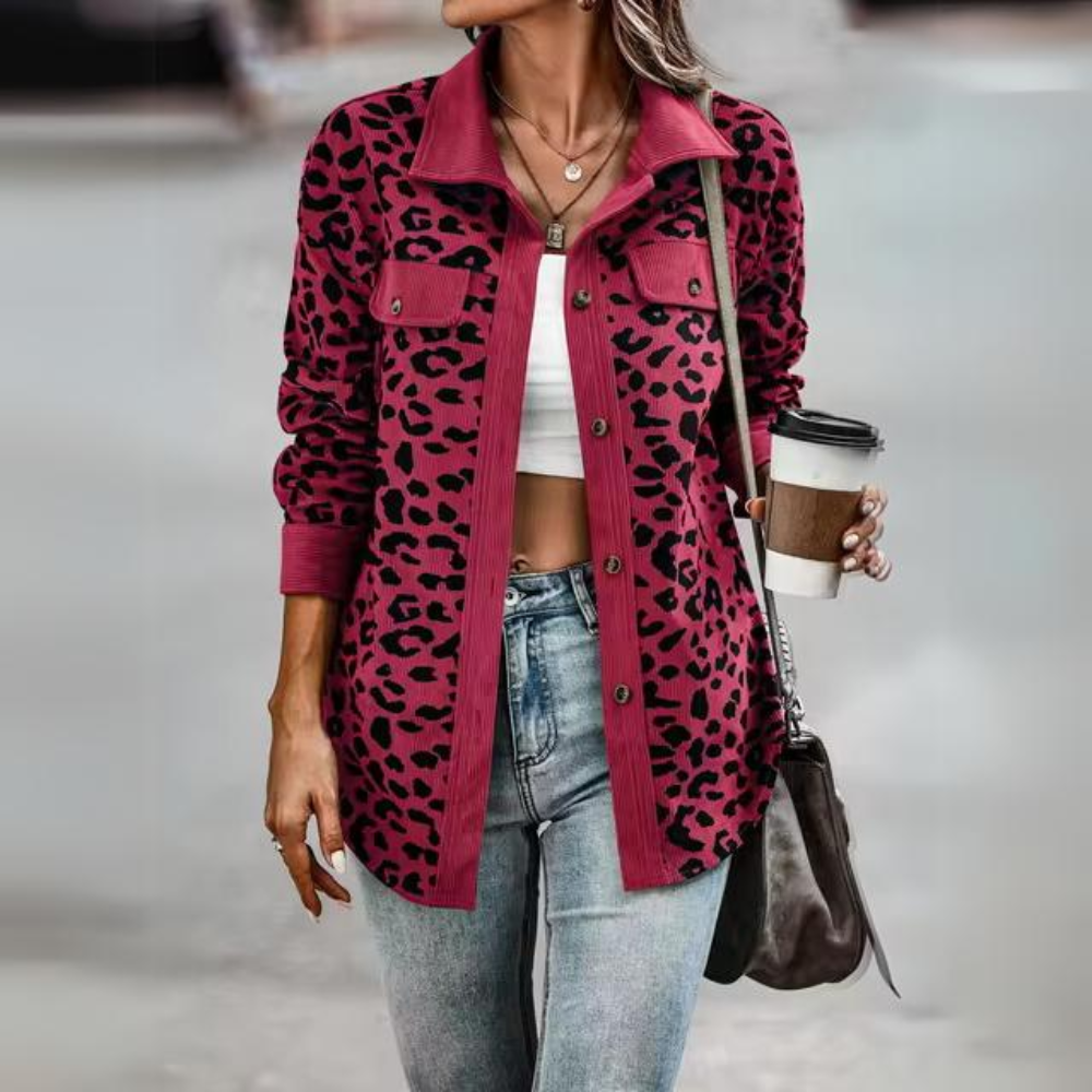 Emeline - Giacca leopardata casual