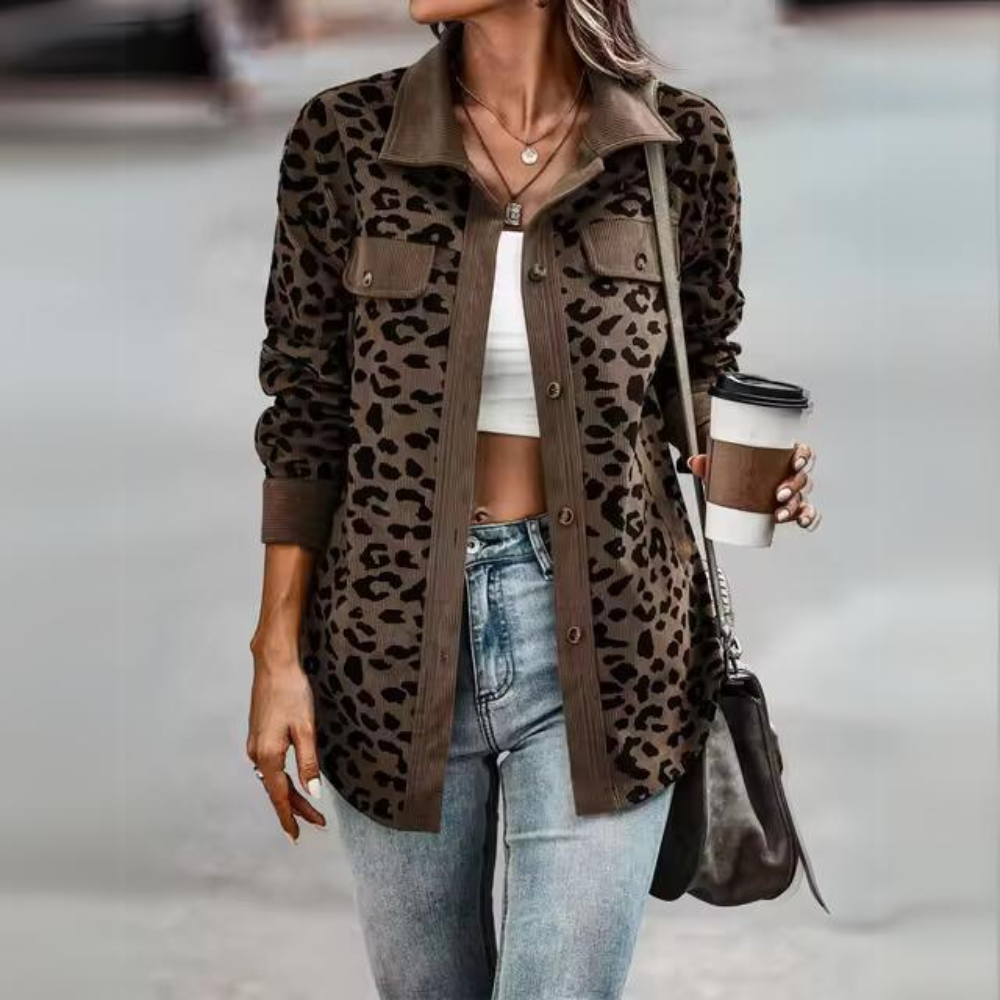 Emeline - Giacca leopardata casual