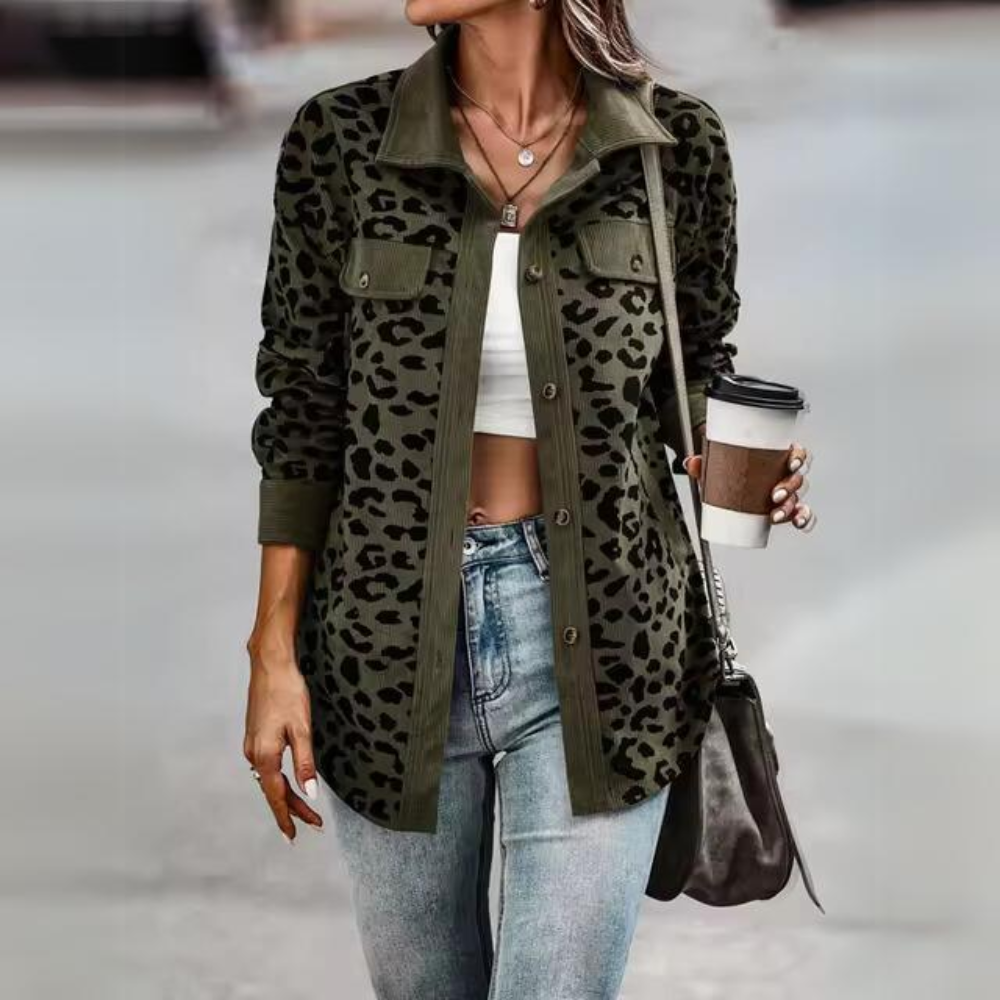 Emeline - Giacca leopardata casual