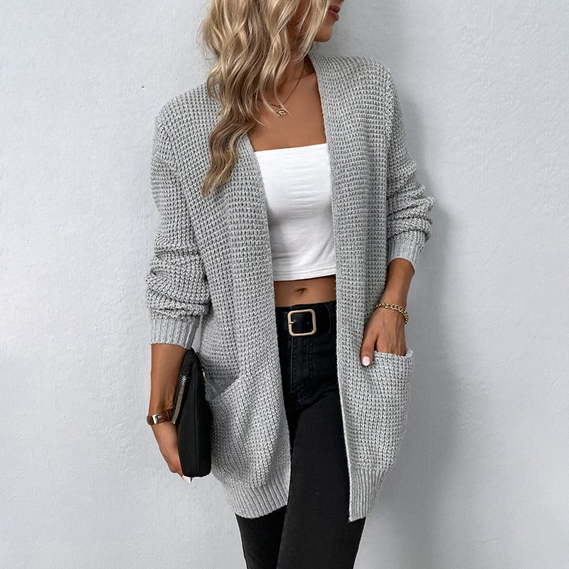 Petrain | Cardigan da donna lavorato a maglia | Lungo