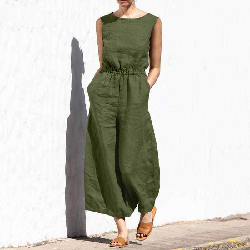 Gabby - Playsuit in cotone con vita elastica