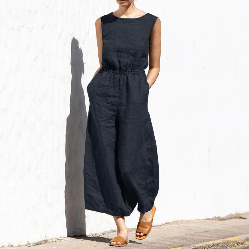Gabby - Playsuit in cotone con vita elastica