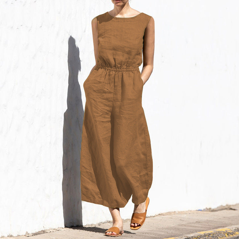 Gabby - Playsuit in cotone con vita elastica