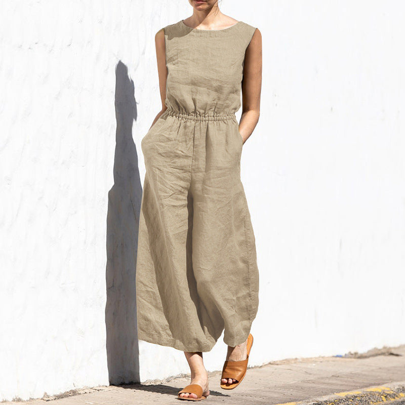 Gabby - Playsuit in cotone con vita elastica