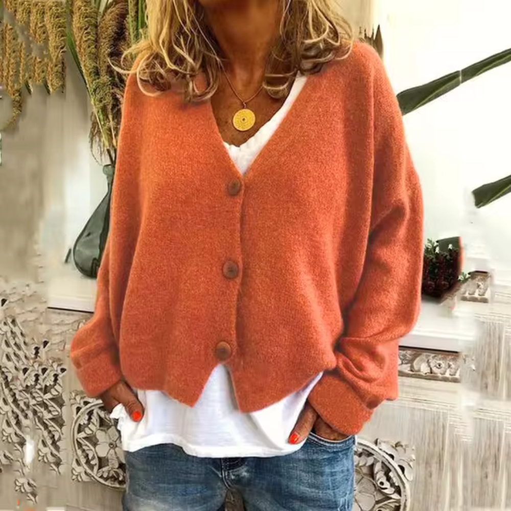 Gunhild - Cardigan casual largo