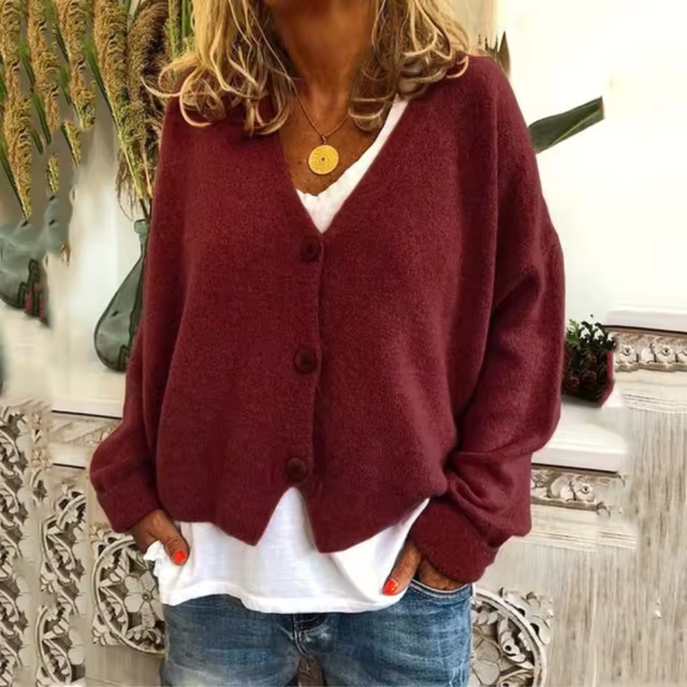 Gunhild - Cardigan casual largo
