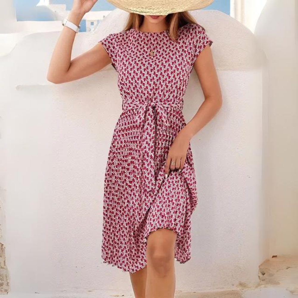 Imogen - Abito elegante con cintura in tessuto