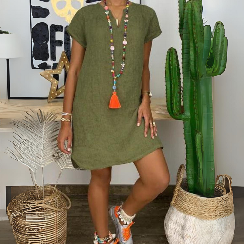 Inara - Abito casual in cotone e lino