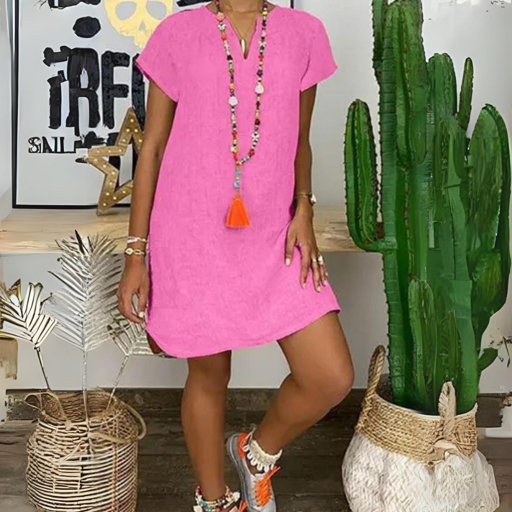 Inara - Abito casual in cotone e lino