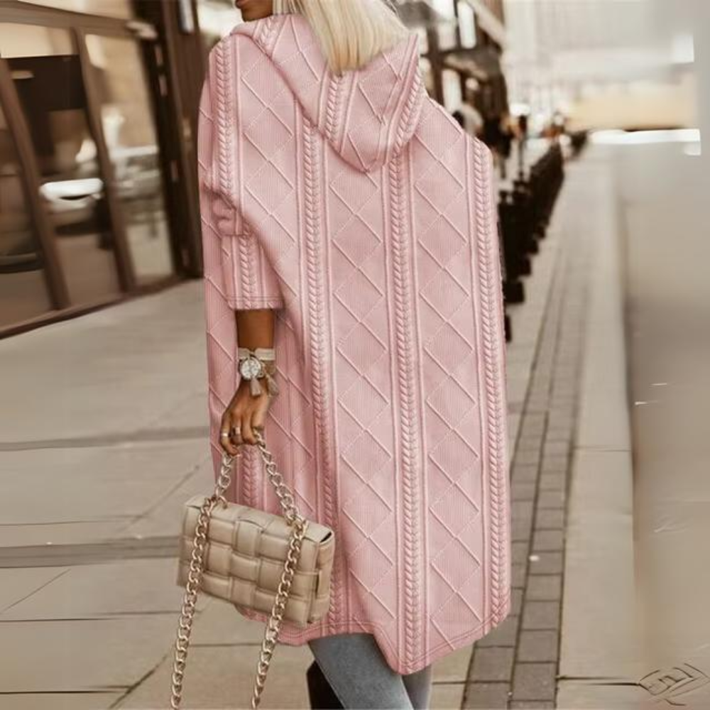 Janka - Elegante giacca lunga con cappuccio