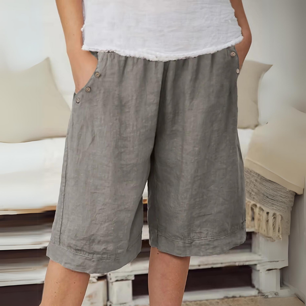Juno - Pantaloncini da donna con vita elastica