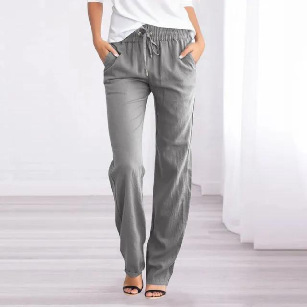 Leah - Pantaloni da donna in cotone