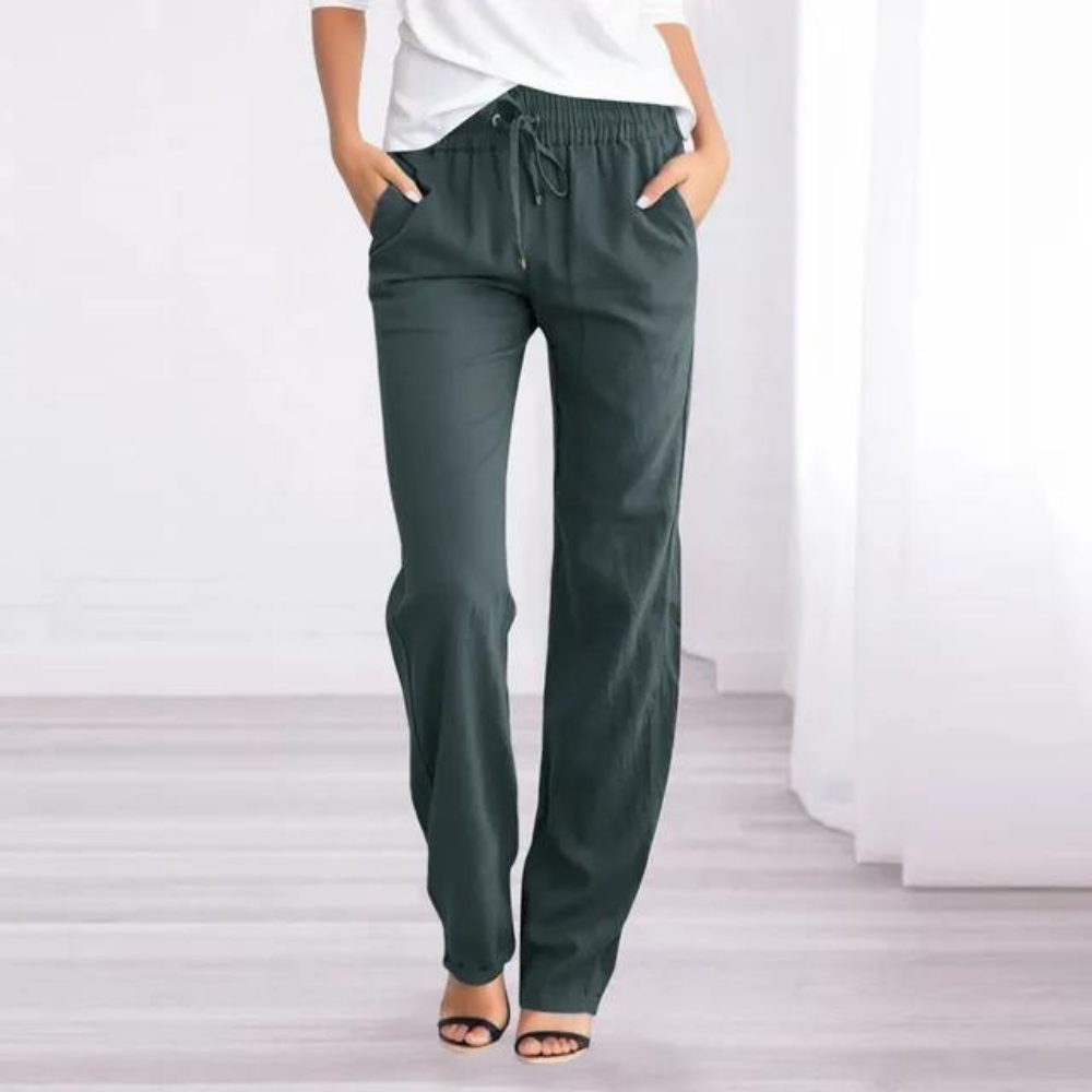 Leah - Pantaloni da donna in cotone