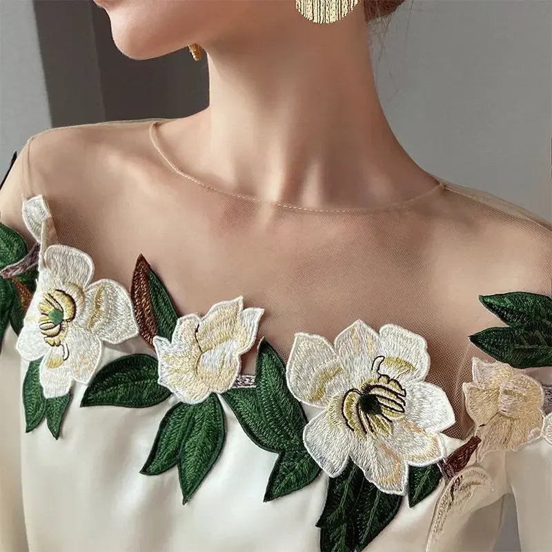 Madeleine - Top elegante a fiori