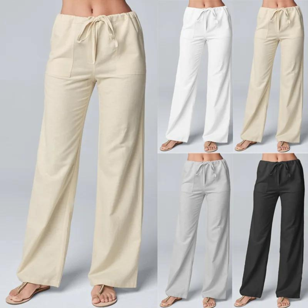 Mae - Pantaloni in cotone e lino
