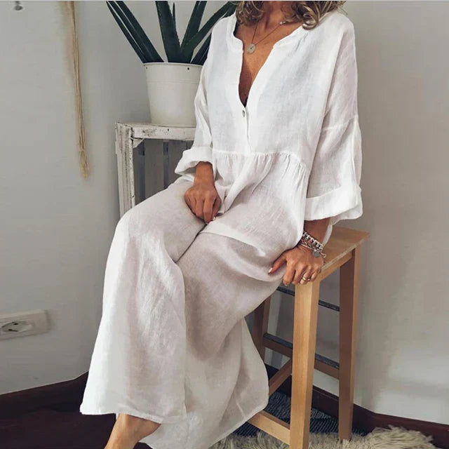 Martine - Elegante abito estivo in cotone leggero