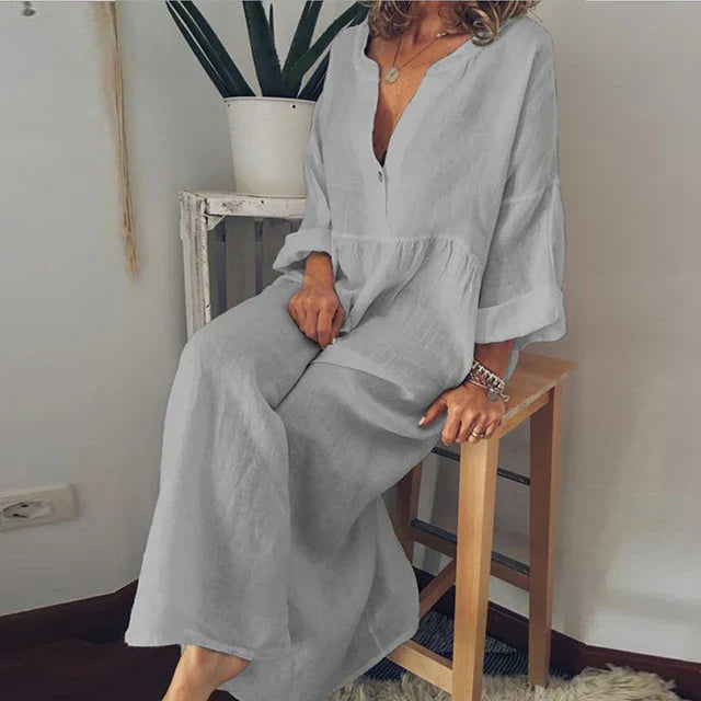 Martine - Elegante abito estivo in cotone leggero