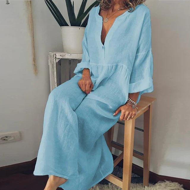 Martine - Elegante abito estivo in cotone leggero