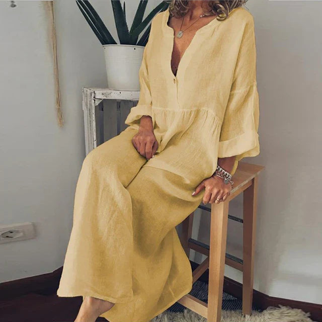 Martine - Elegante abito estivo in cotone leggero