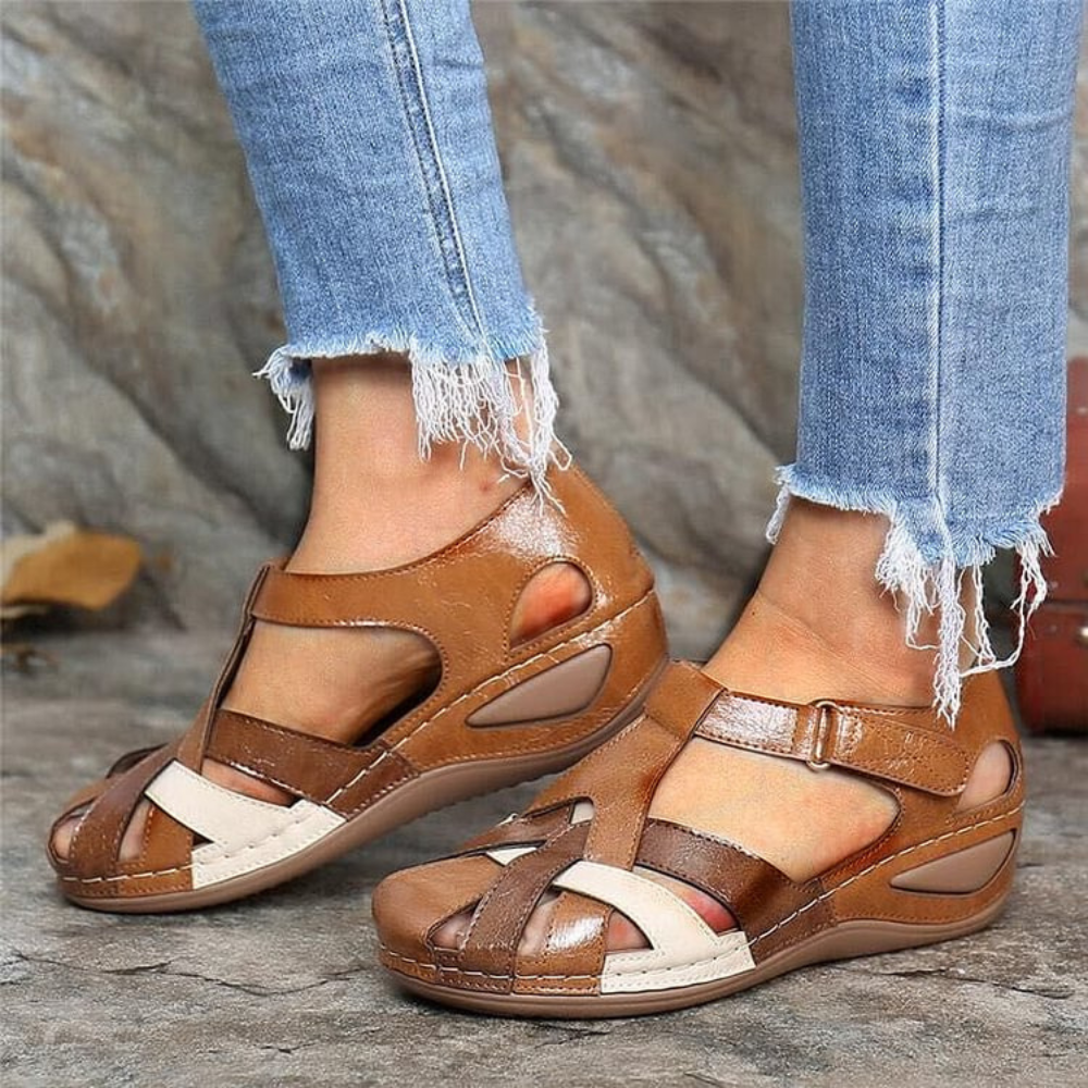 Fay - Sandalo casual da donna con tacco a zeppa