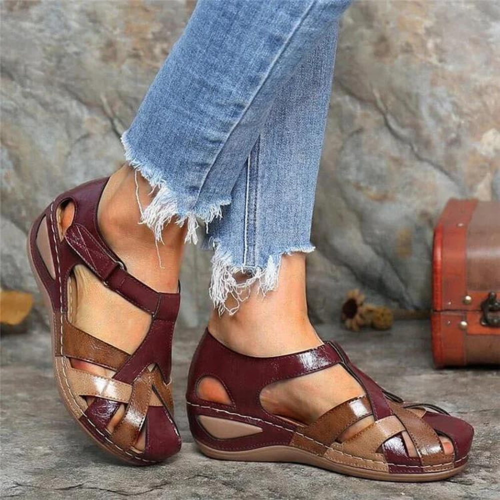 Fay - Sandalo casual da donna con tacco a zeppa