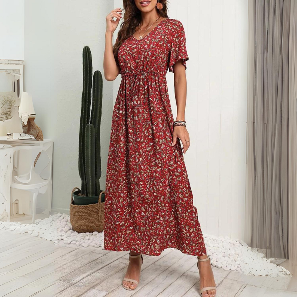 Idaira - Elegante abito da spiaggia con stampa bohémien