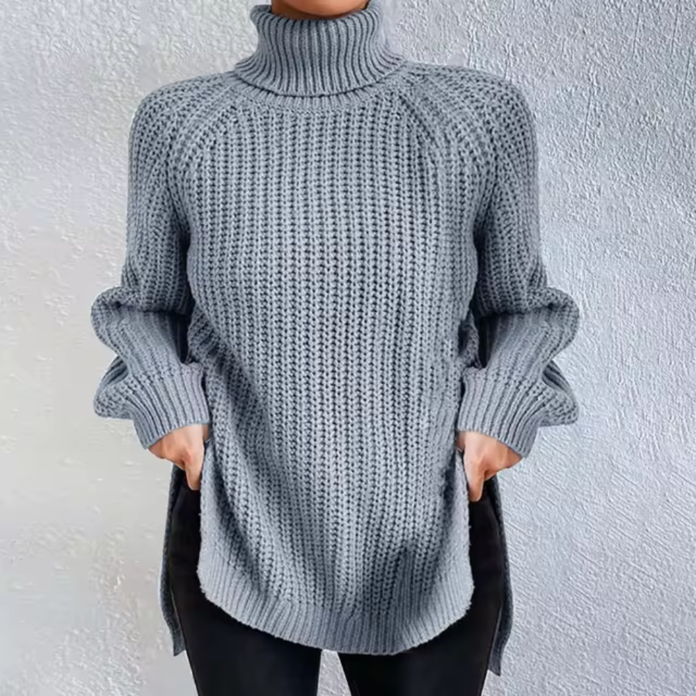 Olexa - Vestito in maglione con spacco caldo
