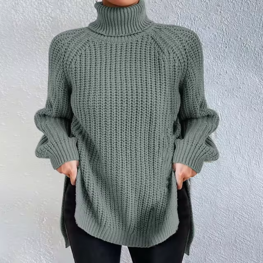 Olexa - Vestito in maglione con spacco caldo