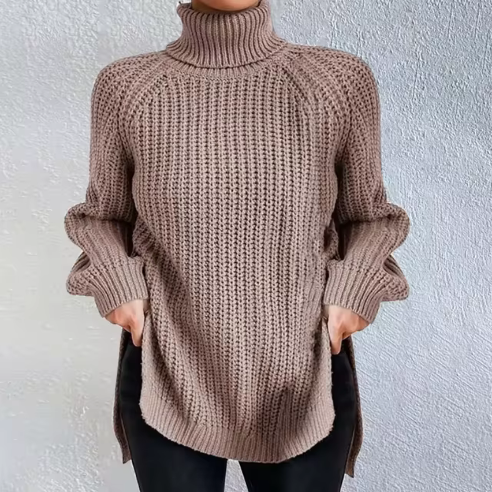 Olexa - Vestito in maglione con spacco caldo