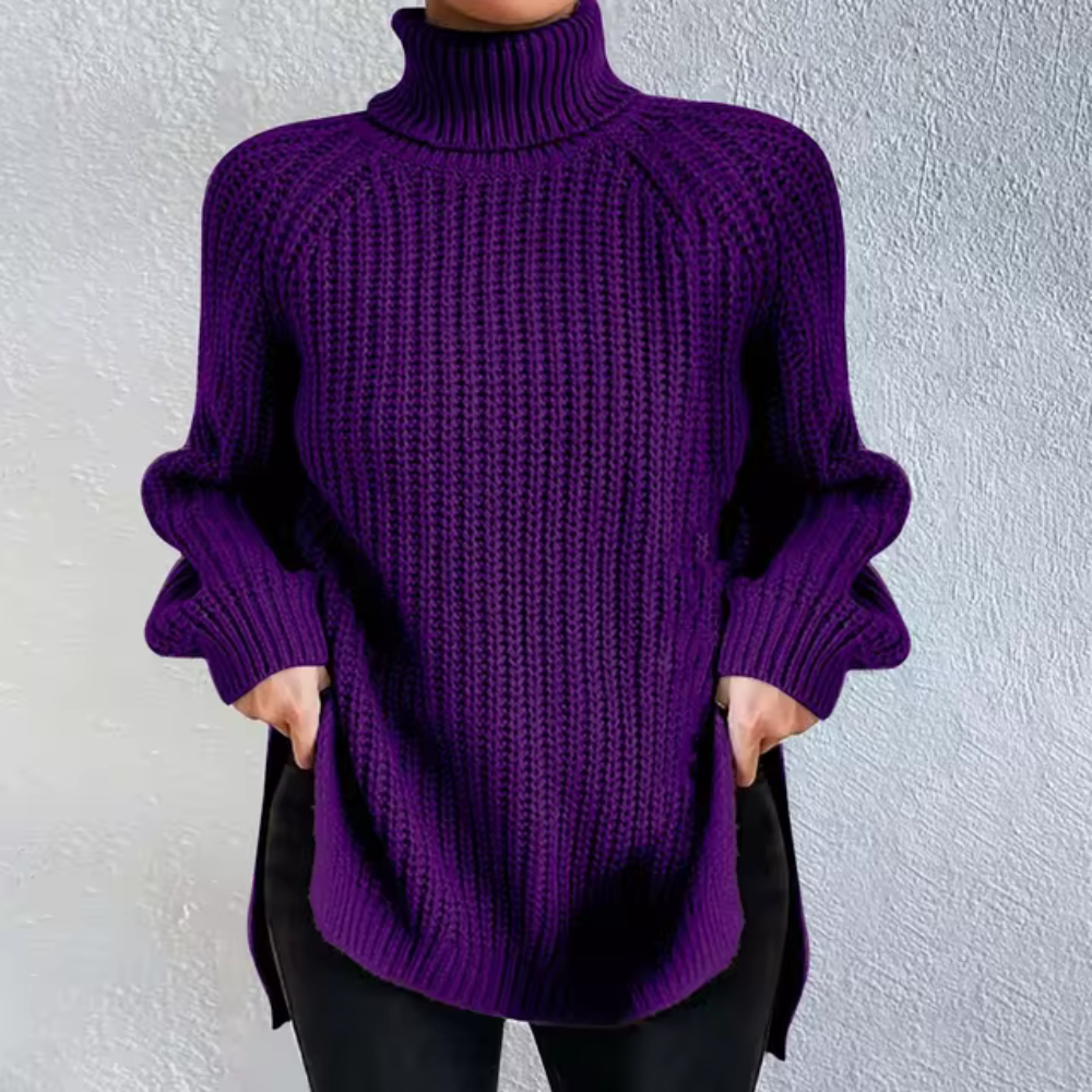 Olexa - Vestito in maglione con spacco caldo