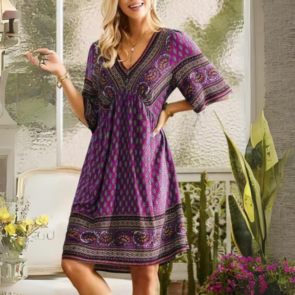 Pauline - Abito vintage in stile bohémien