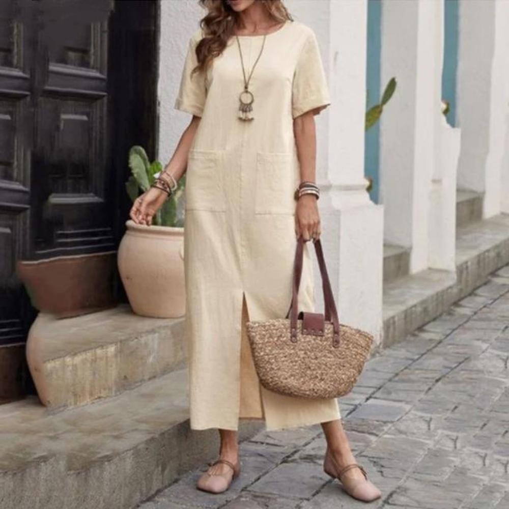 Petra - Abito in cotone con graziose tasche
