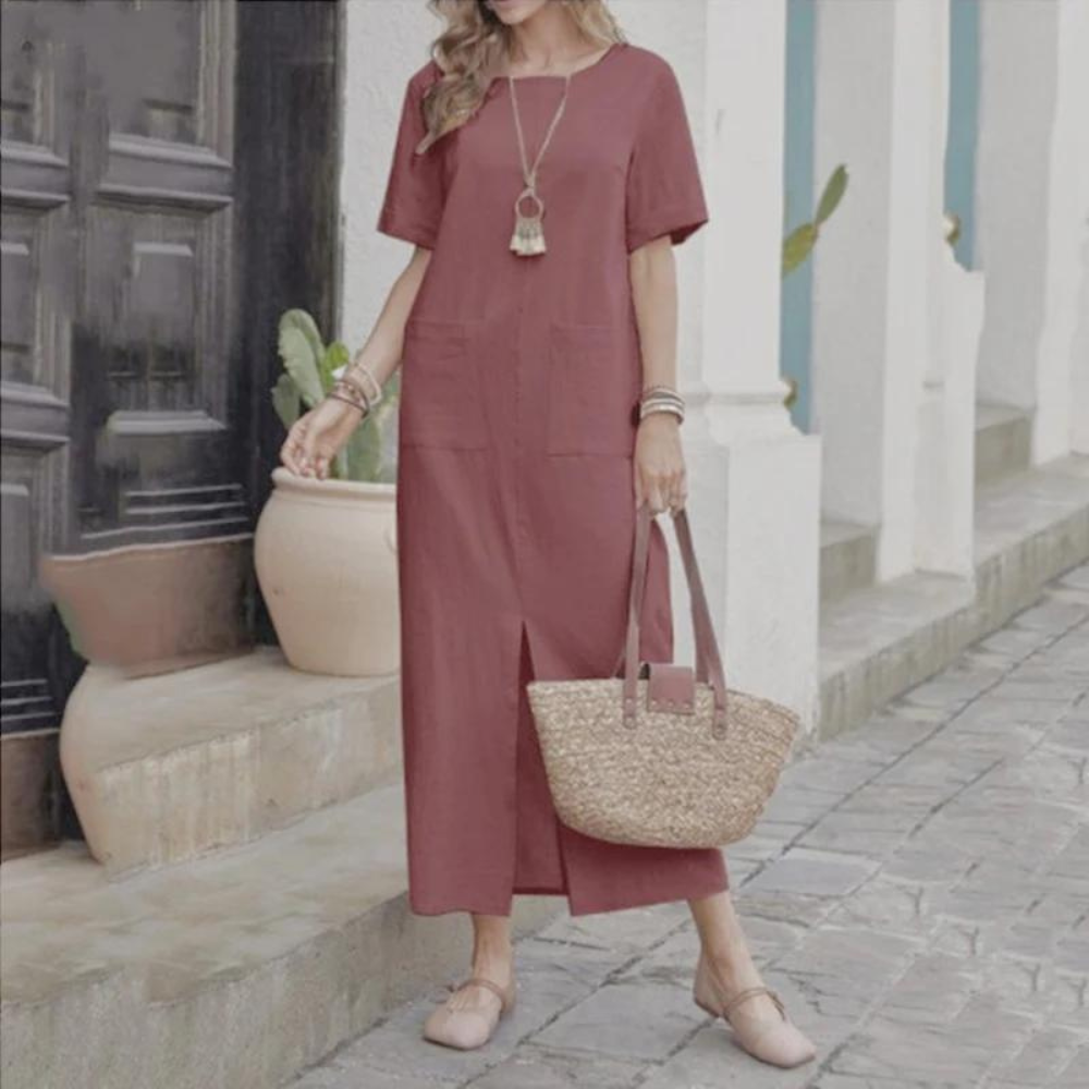 Petra - Abito in cotone con graziose tasche